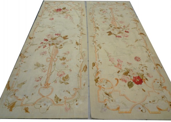 co624 Pair of Aubusson Tapestry Panels 270x91cm